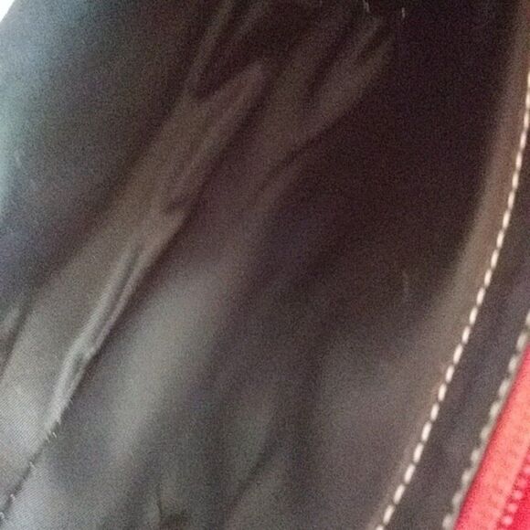 Focus Paris Leather Shoulder Bag Red EUC - Picture 8 of 12